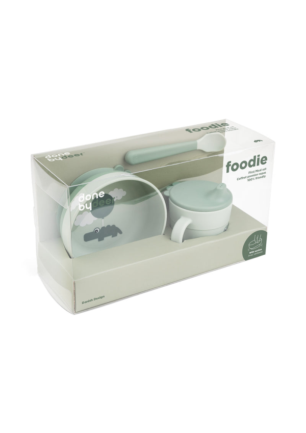 DoneByDeer Перший набір для їжі Foodie Happy Clouds Зелений