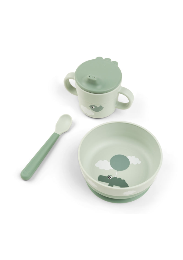 DoneByDeer Перший набір для їжі Foodie Happy Clouds Зелений