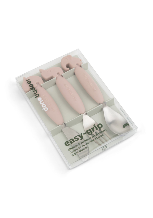 DoneByDeer Набір столових приборів Easy-grip Deer Friends Пудра