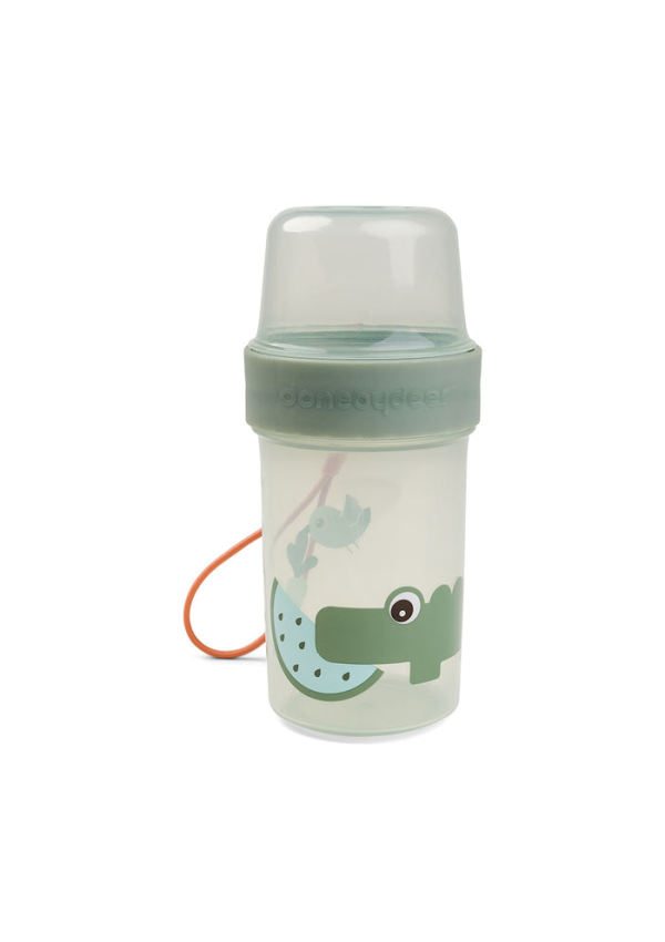 DoneByDeer Контейнер для перекусів To-go Croco Зелений