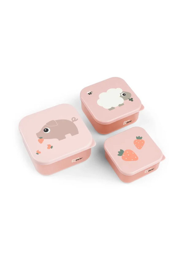 DoneByDeer Набір ланчбоксів 3 шт Tiny Farm