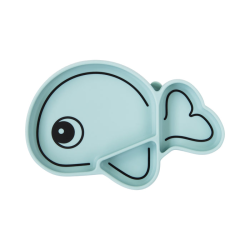 DoneByDeer Силіконова тарілка Stick&Stay Wally Синій