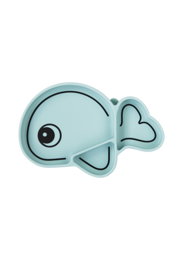 DoneByDeer Силіконова тарілка Stick&Stay Wally Синій
