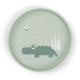 DoneByDeer Тарілка Foodie Croco Зелена