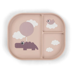 Розділена тарілка Foodie Happy Clouds, пудрова