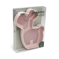 DoneByDeer Силіконова тарілка з присоскою Stick&Stay Lalee пудровий