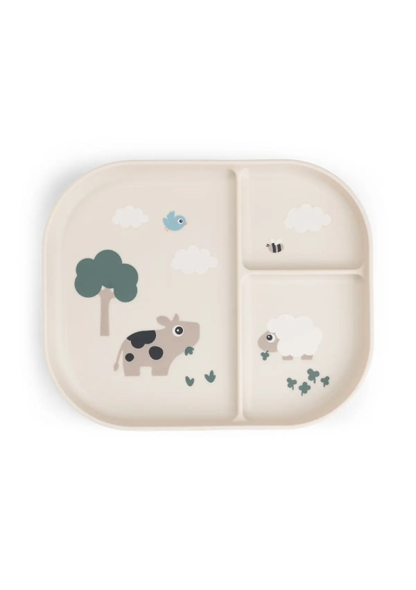 DoneByDeer Тарілка для перекусів Tiny farm Пісок