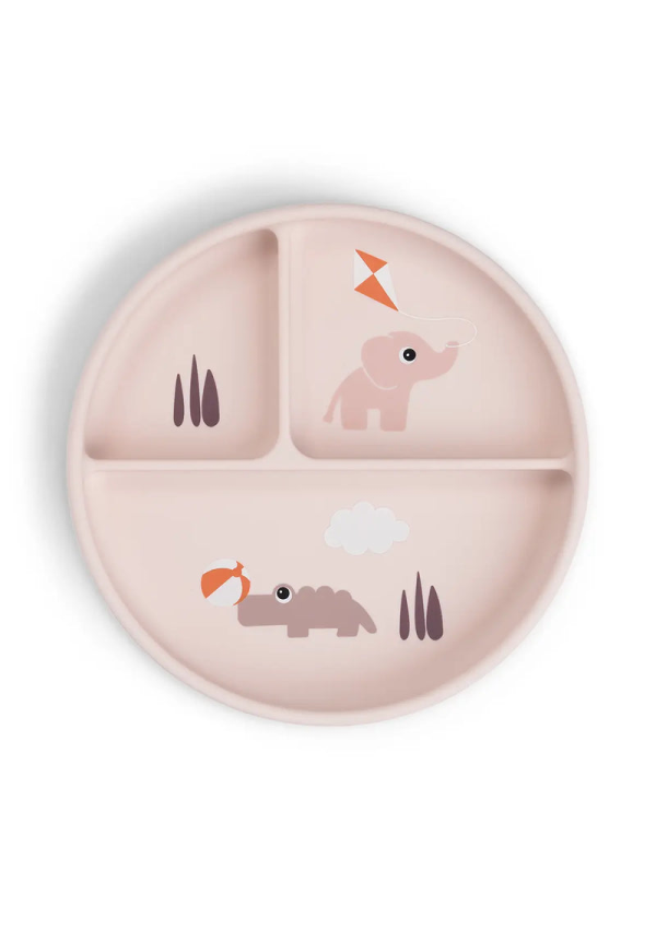 DoneByDeer Роздільна тарілка Stick&Stay Playground Пудра