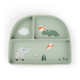 DoneByDeer Секційна тарілка Stick&Stay Playground зелена