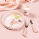 DoneByDeer Силіконова тарілка Stick&Stay Playground, пудровий