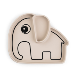 DoneByDeer Силіконова тарілка Stick&Stay Elphee Пісочний