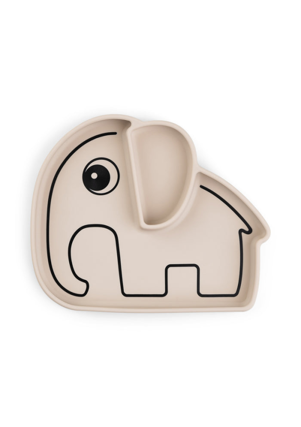 DoneByDeer Силіконова тарілка Stick&Stay Elphee Пісочний