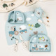 Розділена мисочка Stick&Stay Tiny Farm, блакитна