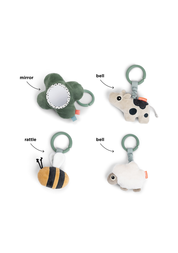 DoneByDeer Ігровий килимок‑розвивайка Tiny Farm Зелений