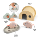 DoneByDeer Ігровий набір Tiny Farm Pigee, 10 дерев’яних фігурок