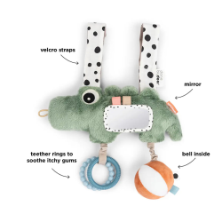 DoneByDeer Підвісна розвивальна іграшка Croco Зелений