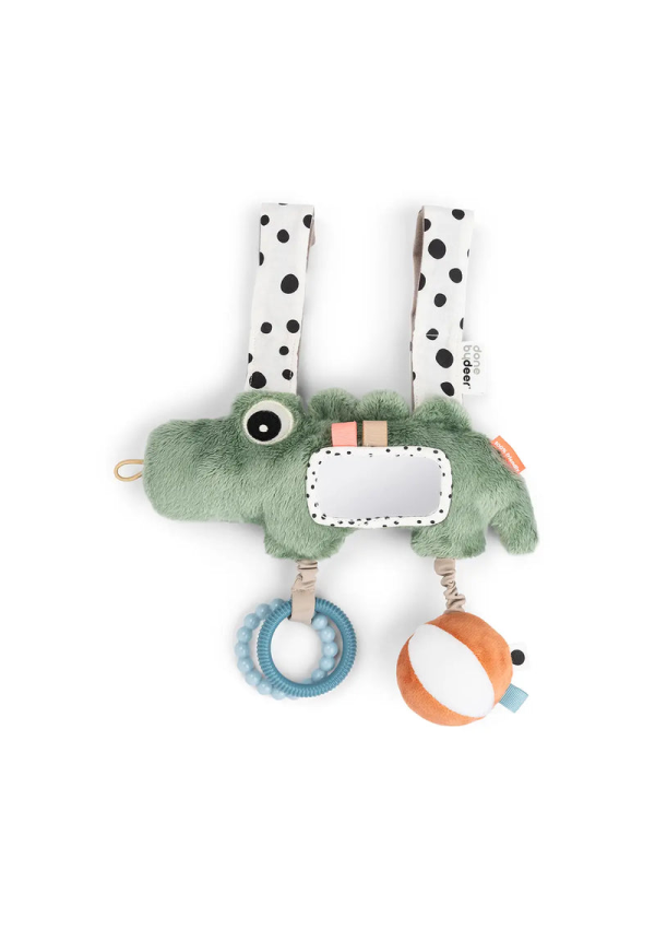 DoneByDeer Підвісна розвивальна іграшка Croco Зелений