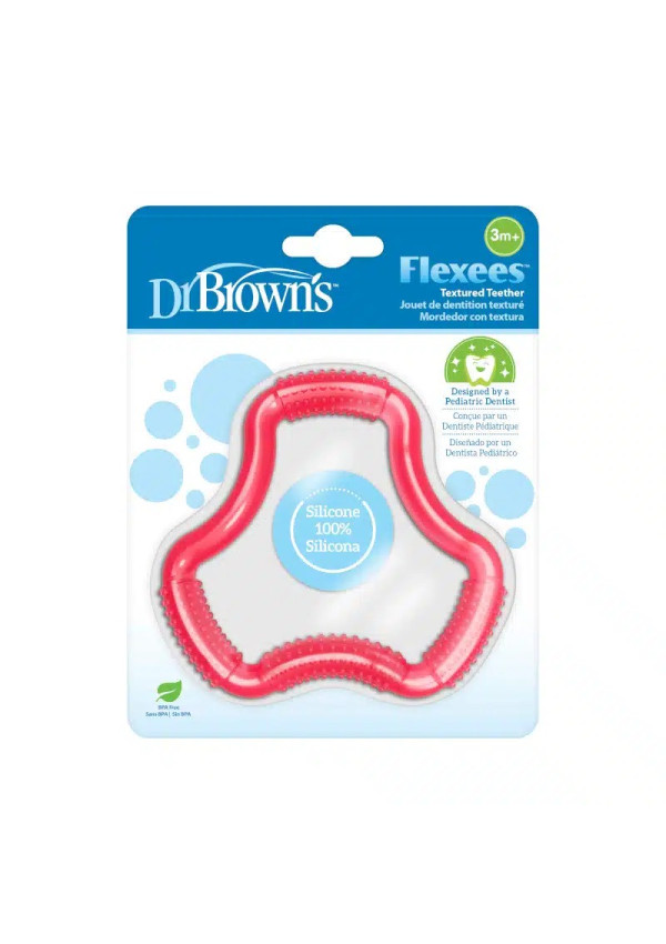 Dr. Browns Прорізувач для зубів ергономічний, колір рожевий