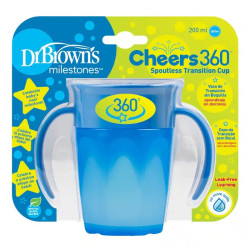 Dr. Browns Чашка 360 ° з ручками, 200 мл, колір блакитний, 1 шт. в упаковці
