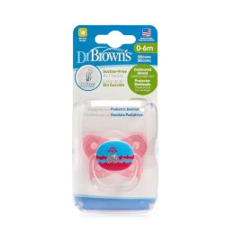 Dr. Browns Силіконова пустушка PreVent™ «Метелик», колір рожевий, 0-6 міс., 1 шт.