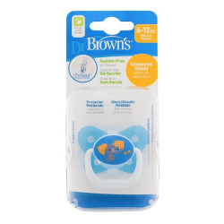 Dr. Browns Пустушка PreVent™ «Метелик», колір блакитний, 6–12 міс., 1 шт.
