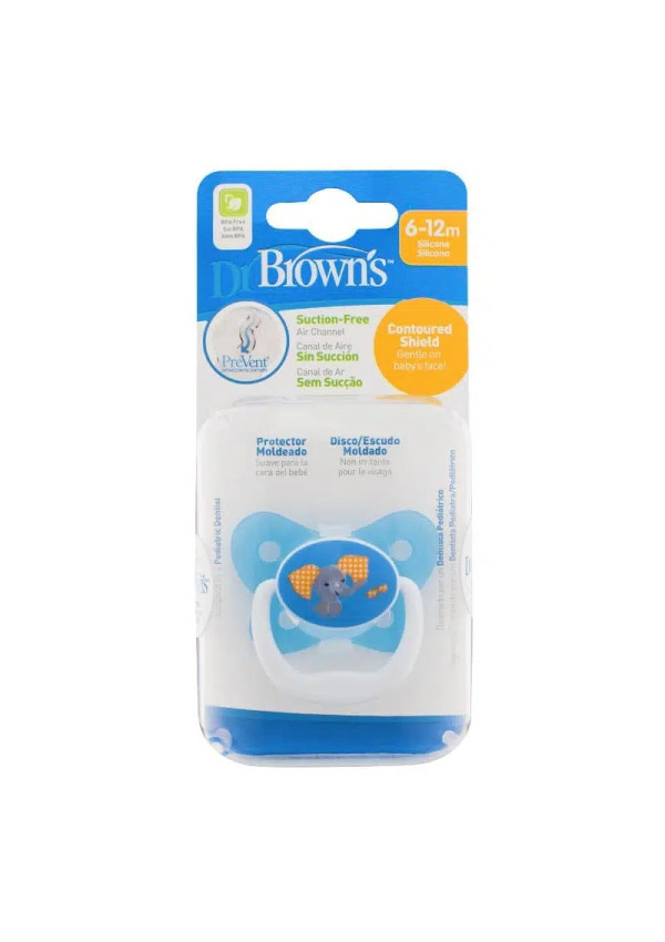 Dr. Browns Пустушка PreVent™ «Метелик», колір блакитний, 6–12 міс., 1 шт.