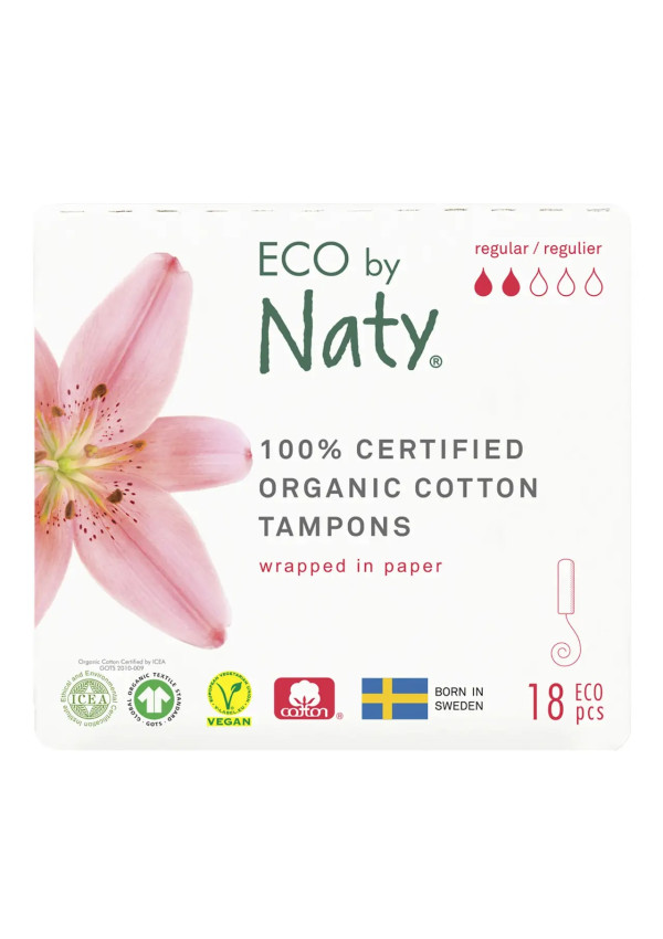 Тампони Eco by Naty Regular 2 каплі 18 шт