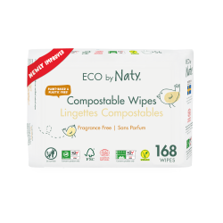 Серветки Eco by Naty без запаху 168 шт (3 упаковки в 1)