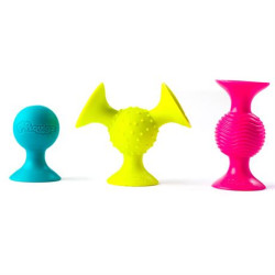 Набір сенсорних брязкалець Fat Brain Toys pipSquigz 3 шт. 