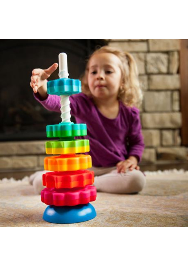 Пірамідка гвинтова тактильна Fat Brain Toys SpinAgain