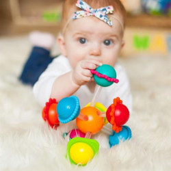 Прорізувач для зубів Сенсорні кулі Fat Brain Toys Wimzle