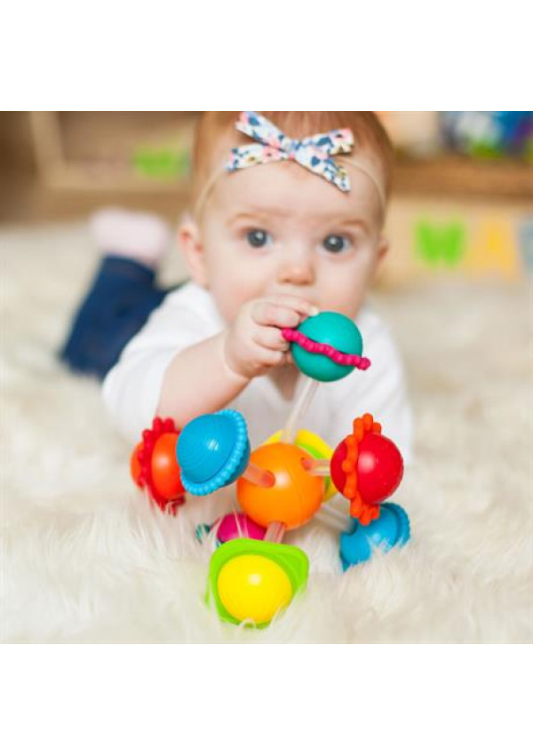 Прорізувач для зубів Сенсорні кулі Fat Brain Toys Wimzle