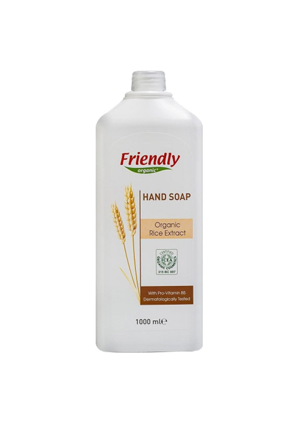 Рідке мило для рук Friendly Organic з екстрактом рису 1л