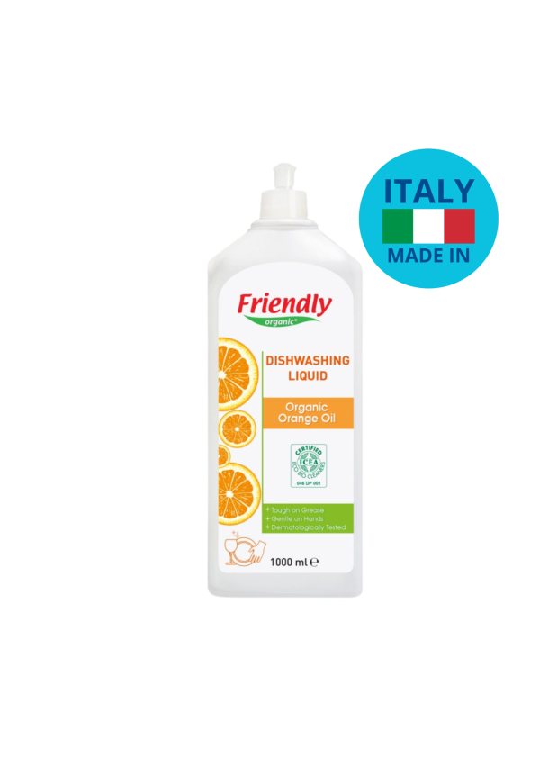 Органічний засіб для миття посуду Friendly Organic з апельсиновою олією 1000 мл