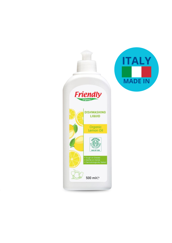 Органічний засіб для миття посуду Friendly Organic з лимонним соком 500 мл