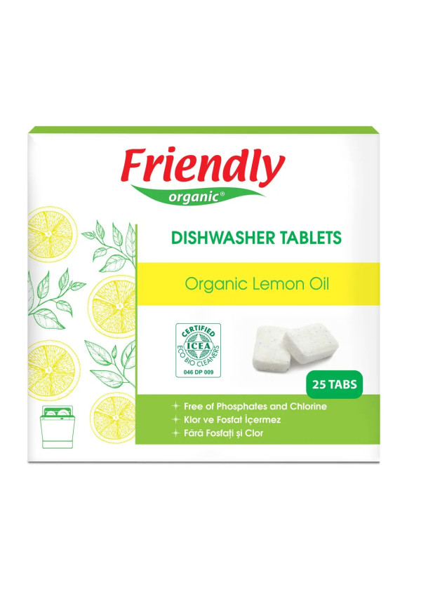 Таблетки для посудомийної машини Friendly Organic 25 шт