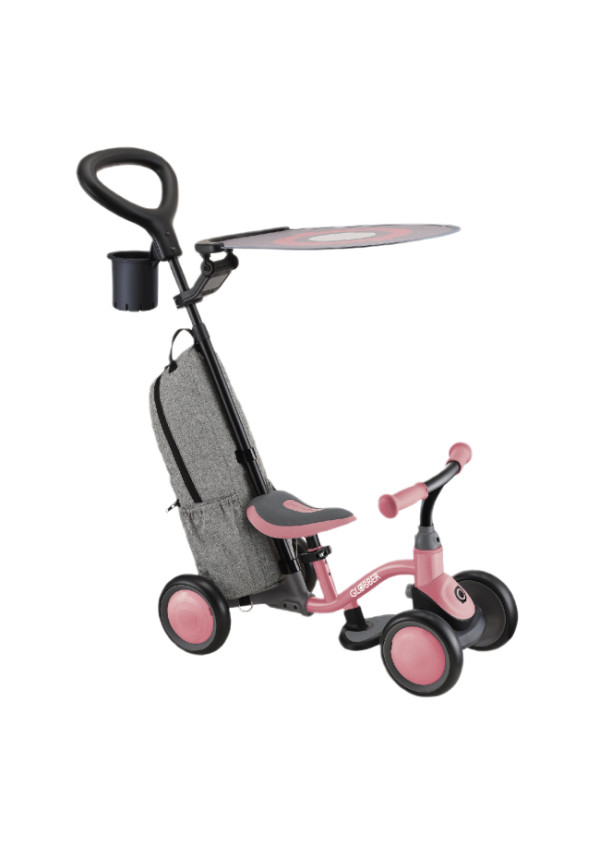 Біговел дитячий GLOBBER серії LEARNING BIKE 3в1 DELUXE, пастельно-рожевий, до 20кг