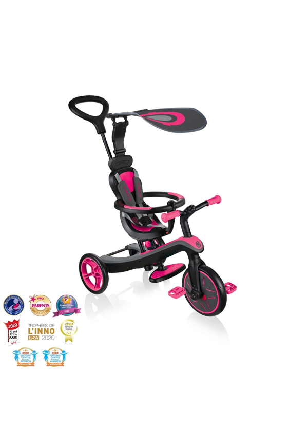 Велосипед дитячий GLOBBER серії EXPLORER TRIKE 4в1, рожевий, до 20кг, 3 колеса