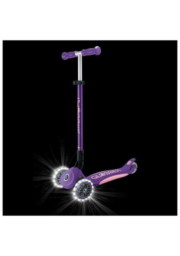 Самокат GLOBBER серії ELITE LIGHTS, фіолетово-рожевий, колеса з підсвіткою, 50кг, 3+