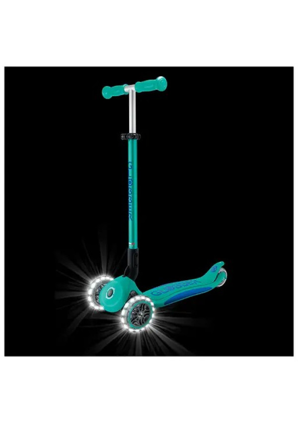 Самокат GLOBBER серії ELITE LIGHTS, смарагдово-зелений, колеса з підсвіткою, 50кг, 3+