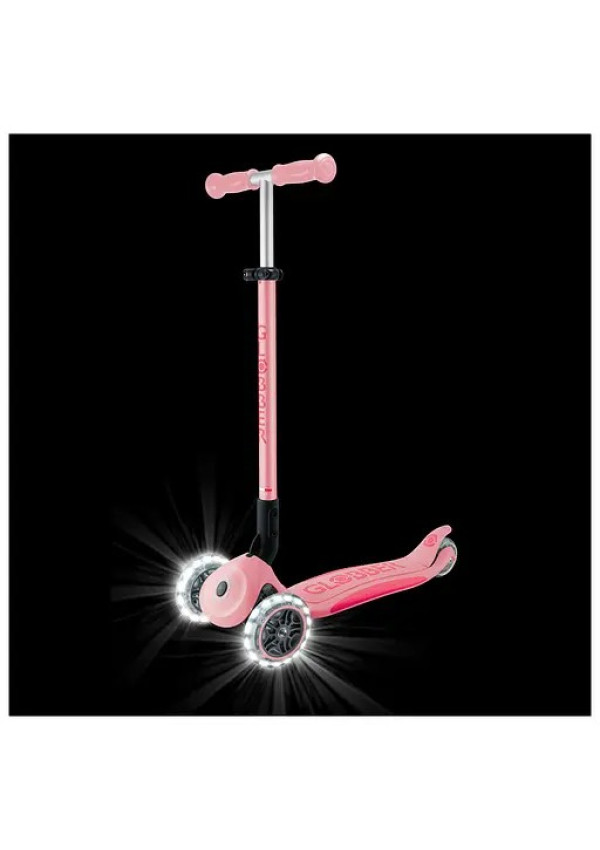 Самокат GLOBBER серії ELITE LIGHTS, пастельно-рожевий, колеса з підсвіткою, 50кг, 3+