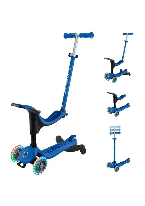 Самокат GLOBBER серії GO UP SPORTY 360 синій, до 20/50кг 1+, колеса з підсвіткою