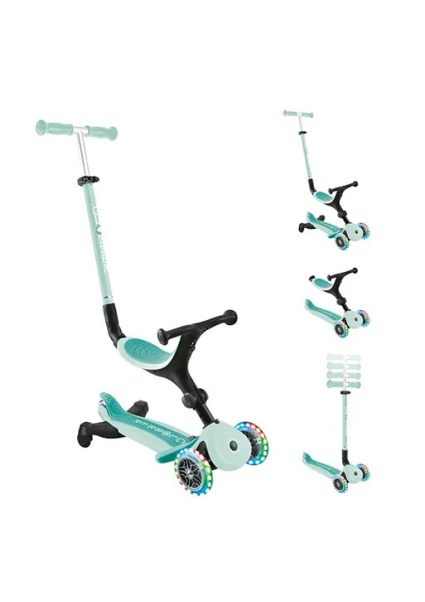 Самокат GLOBBER серії GO UP ACTIVE 360 м'ятний, до 20/50кг, 1+, колеса світяться