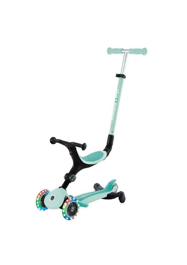 Самокат GLOBBER серії GO UP ACTIVE 360 м'ятний, до 20/50кг, 1+, колеса світяться