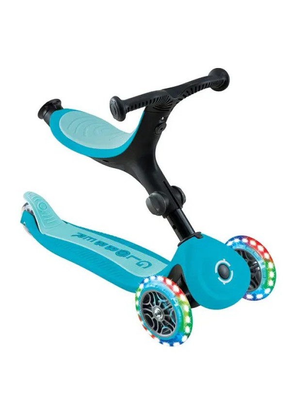 Самокат GLOBBER серії GO UP ACTIVE 360 аква, до 20/50кг, 1+, колеса що світяться