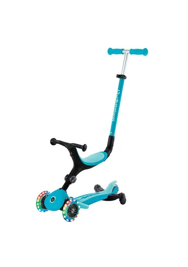 Самокат GLOBBER серії GO UP ACTIVE 360 аква, до 20/50кг, 1+, колеса що світяться