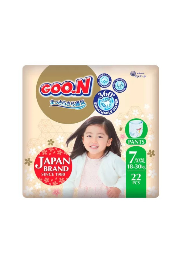 Трусики-підгузки Goo.N Premium Soft для дітей (3XL, 18-30 кг, 22 шт)