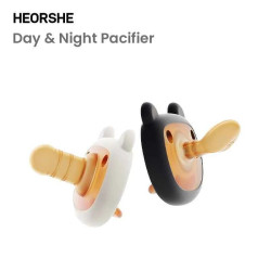 Набір пустушок HEORSHE Day&Night, 2 шт, чорно-білий