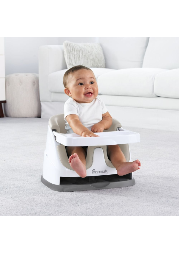 Ingenuity Сидіння-бустер 2 в 1 Baby Base бежевий