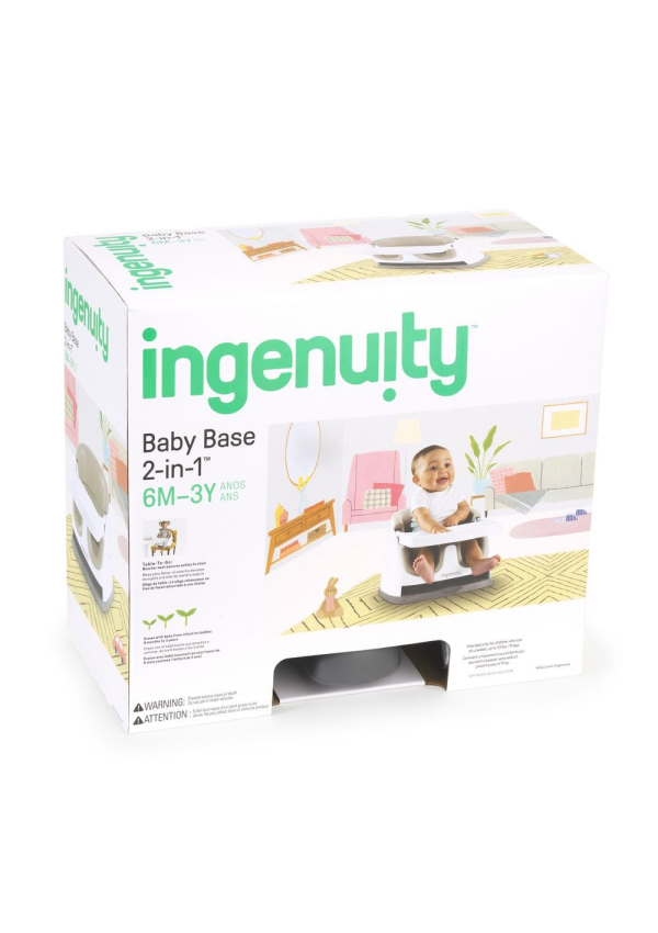 Ingenuity Сидіння-бустер 2 в 1 Baby Base бежевий